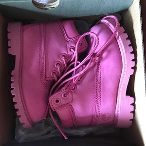 Toddler Rose Hot Pink Timberlands