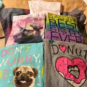 Bundle of 6 girls long sleeve shirts