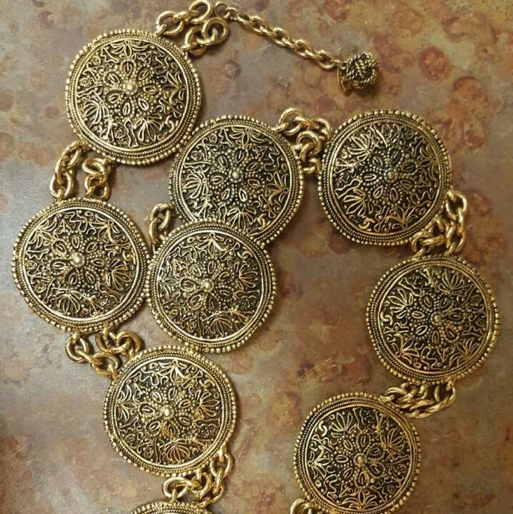 "1985" Vintage Chanel Medallion Coin Chain Belt