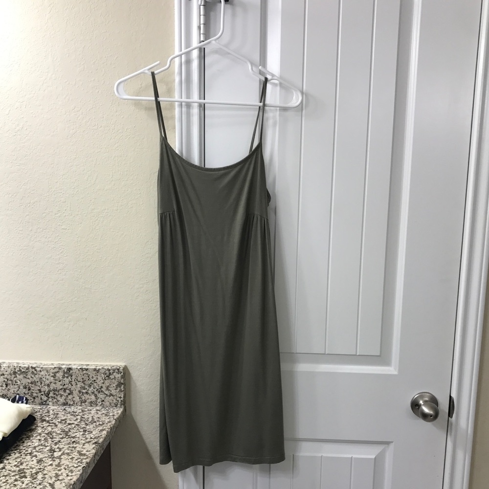 GAP olive colored maternity dress.