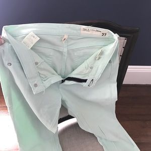 rag & bone mint green jeans