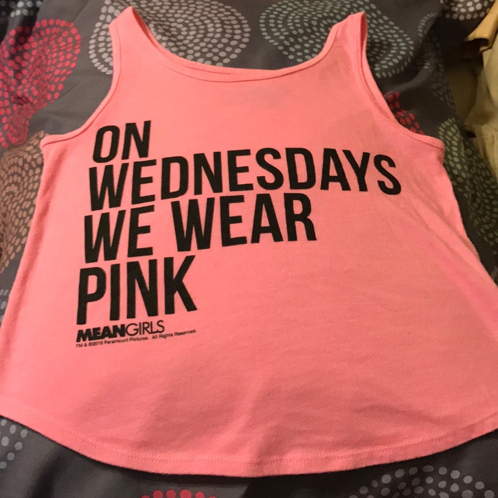 "On wednesdays we wear pink" girls tank