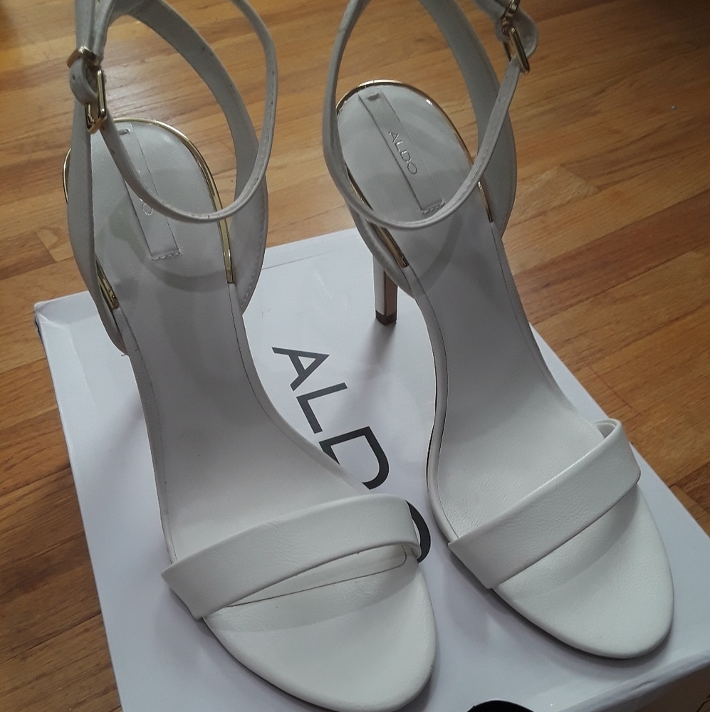 Aldo white sandals