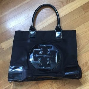 Tory Burch Ella Nylon Tote Bag (Black)