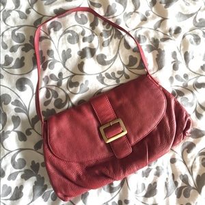 Small Red Leather Purse/Handbag