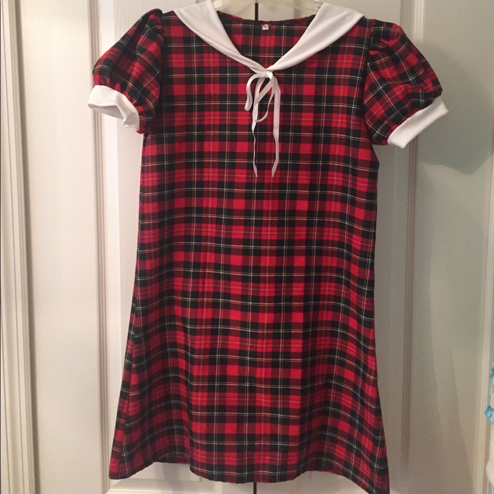 Dolls Kill Plaid School-Girl Dress