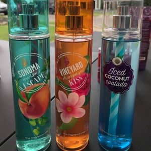 3 bath and body works mists