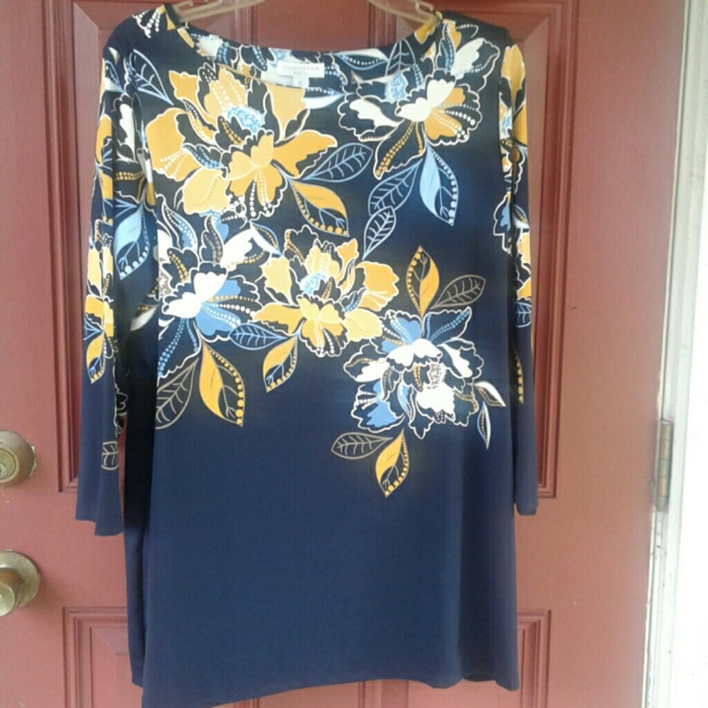 Blue floral shirt