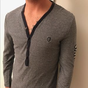 Ben Sherman Long sleeve Henley V Neck Shirt
