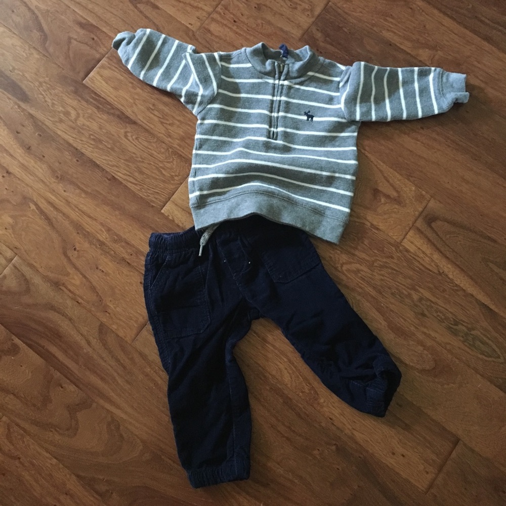 Carter's boys navy corduroy pants sz 9 mos