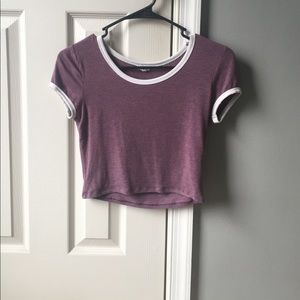 GARAGE Purple Crop Tee