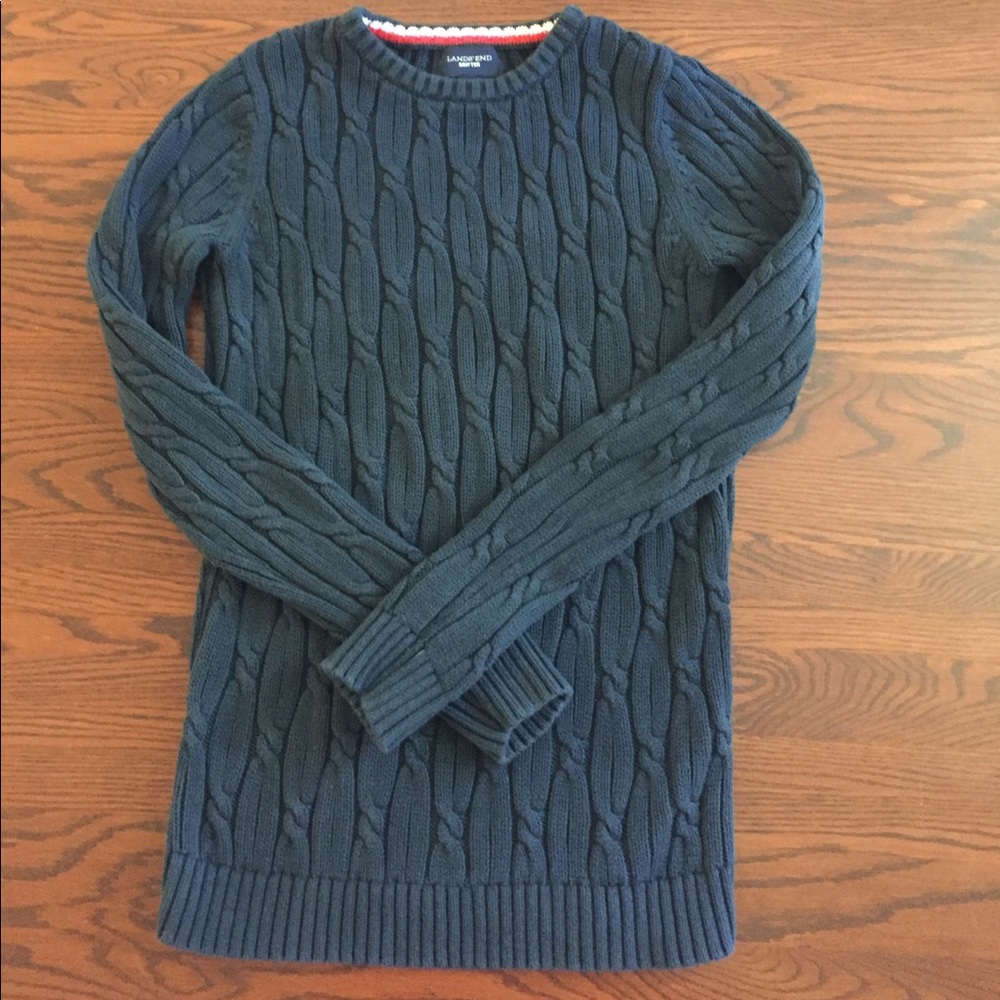 Land's End Drifter sweater, navy, small/tall