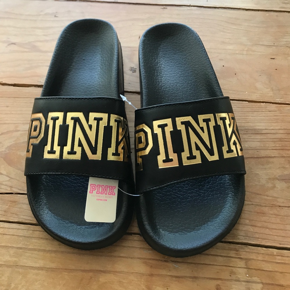 PINK Victoria's Secret Slides Shoes Sandals 8 NWT