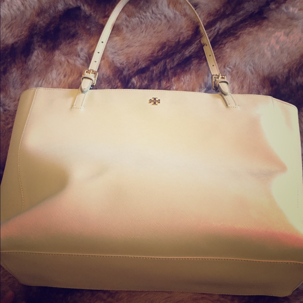 Tory burch mint colored tote