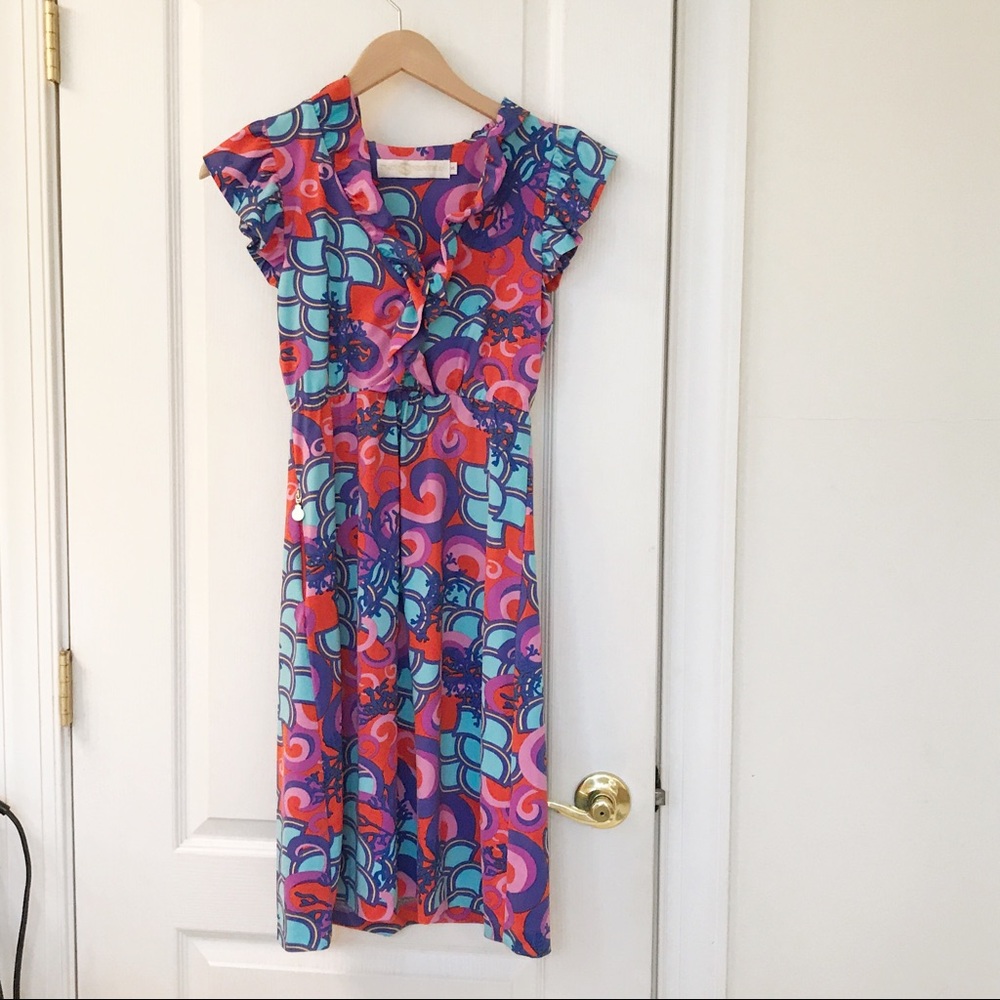 Tracy Negoshian colorful print dress XS