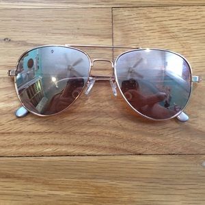 American Eagle Rose Gold Aviator Sunglasses