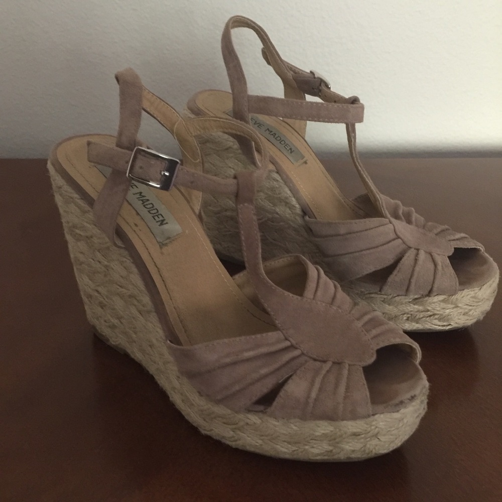 Nude Steve Madden Wedges