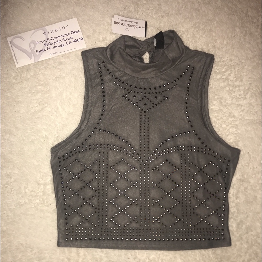 WINDSOR suede crop top