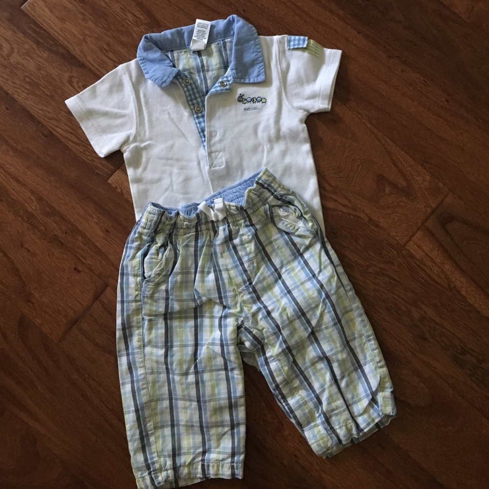 Gap baby 3-6 mo boys shirt and pants outfit