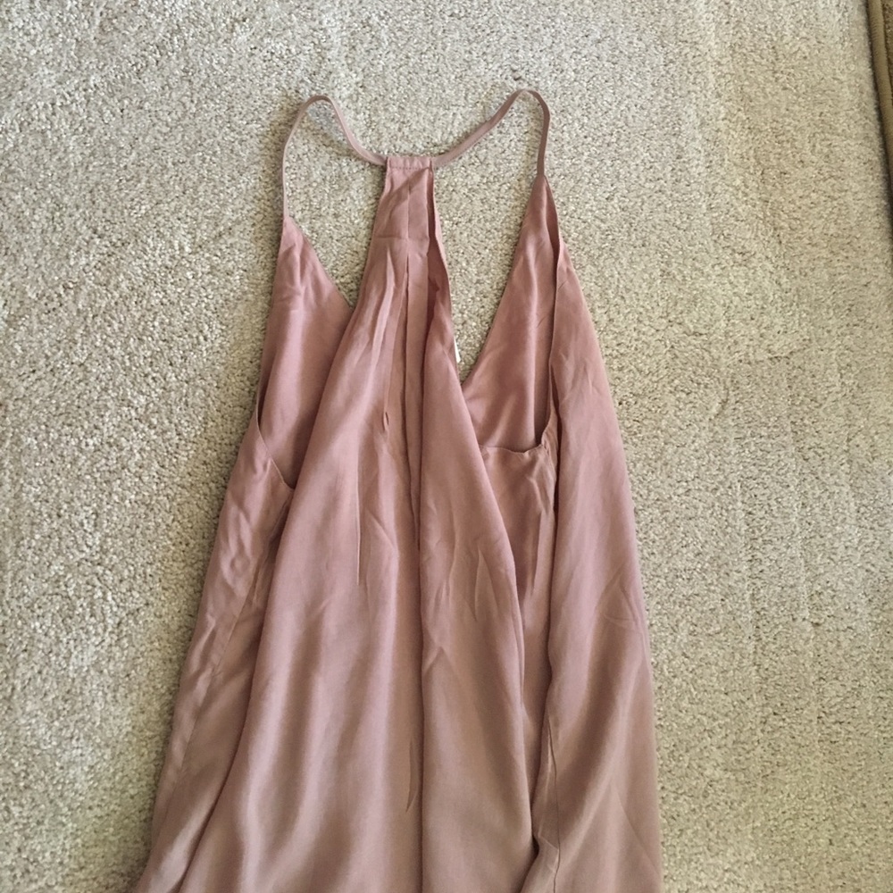 UO Silence + Noise Dusty Pink Y-neck strap Dress - Picture 3 of 5