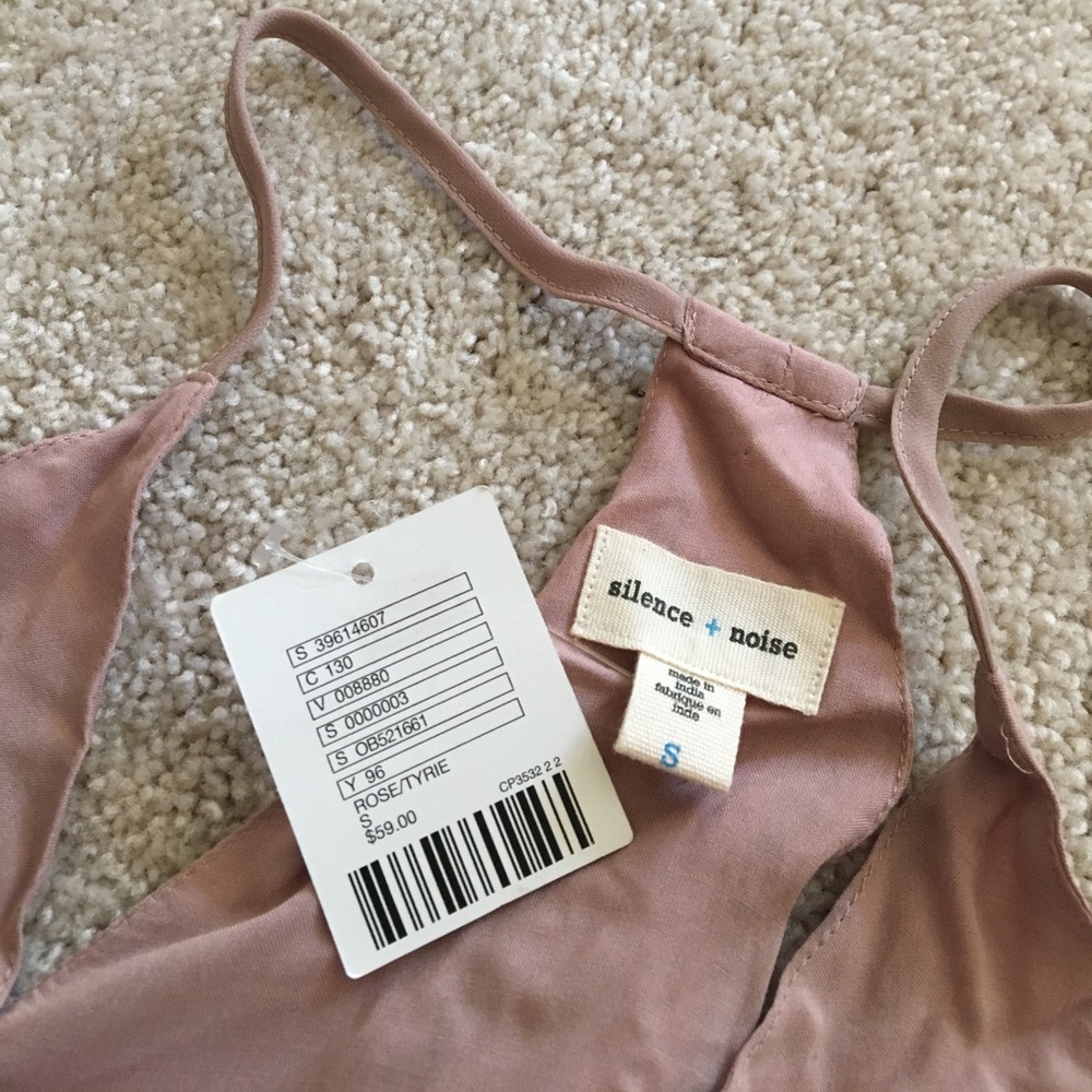 UO Silence + Noise Dusty Pink Y-neck strap Dress - Picture 4 of 5