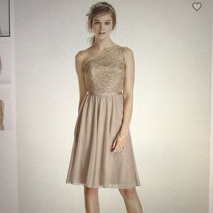 Bridesmaid Dress Lace - Gold - Like New - Size 6