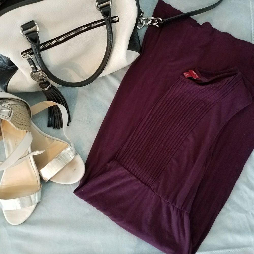Merona Cotton Purple Midi Dress