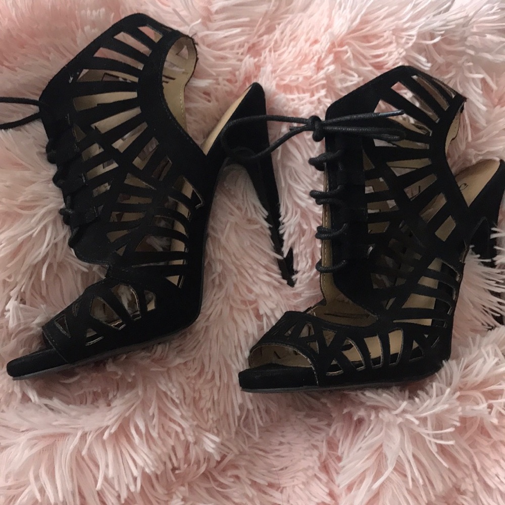 black open heel