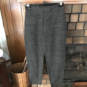 BCBG cropped pants, rayon, nylon and linen