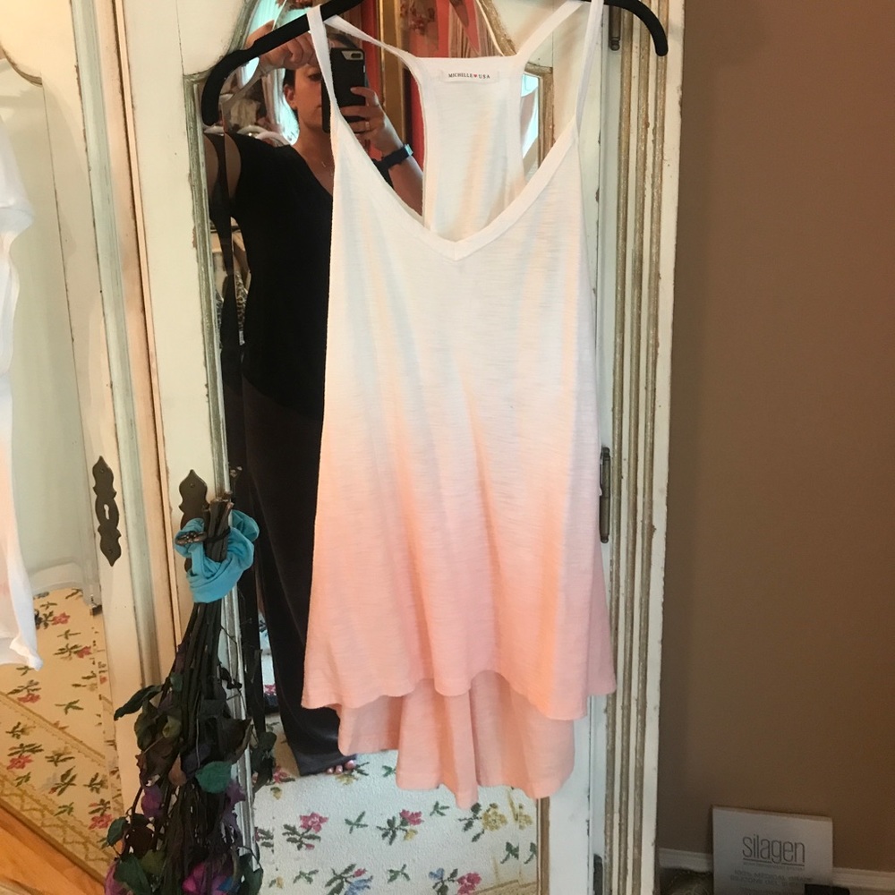 Two toned tunic tank