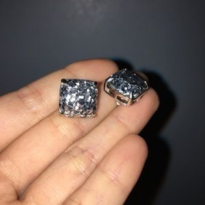 Kate Spade Sparkle Square Stud Earrings