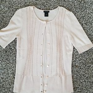 Ann Taylor Short-Sleeve Cardigan