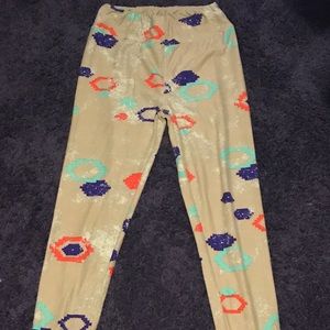 Lularoe red white blue and grey leggings!