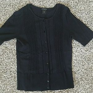Ann Taylor Short-Sleeve Cardigan