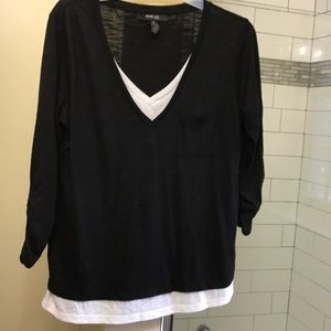 Faux layered shirt