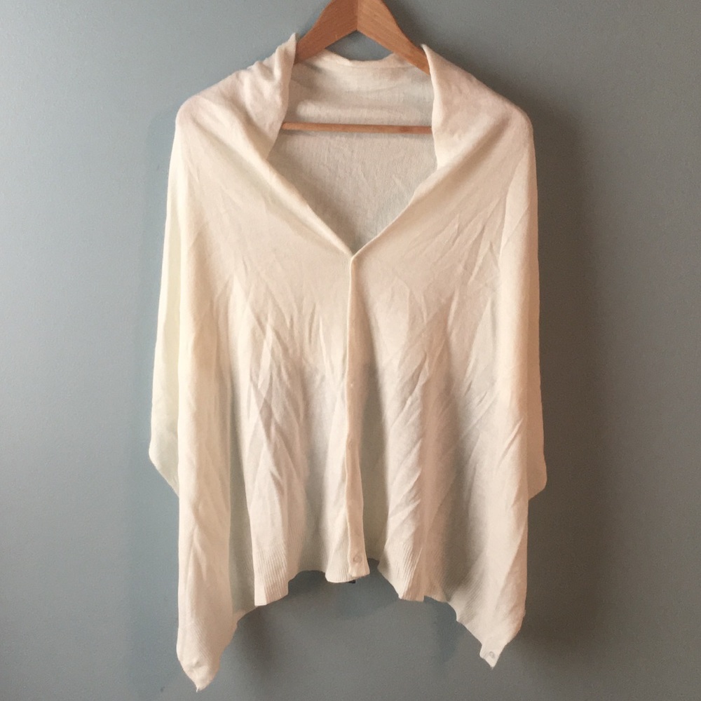Ivory Sweater Poncho
