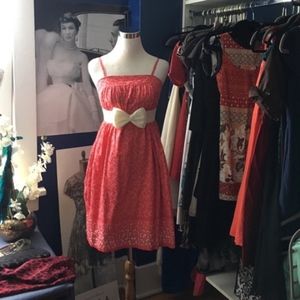 Floral Coral and Cream Sundress