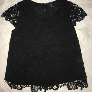 Black lace top