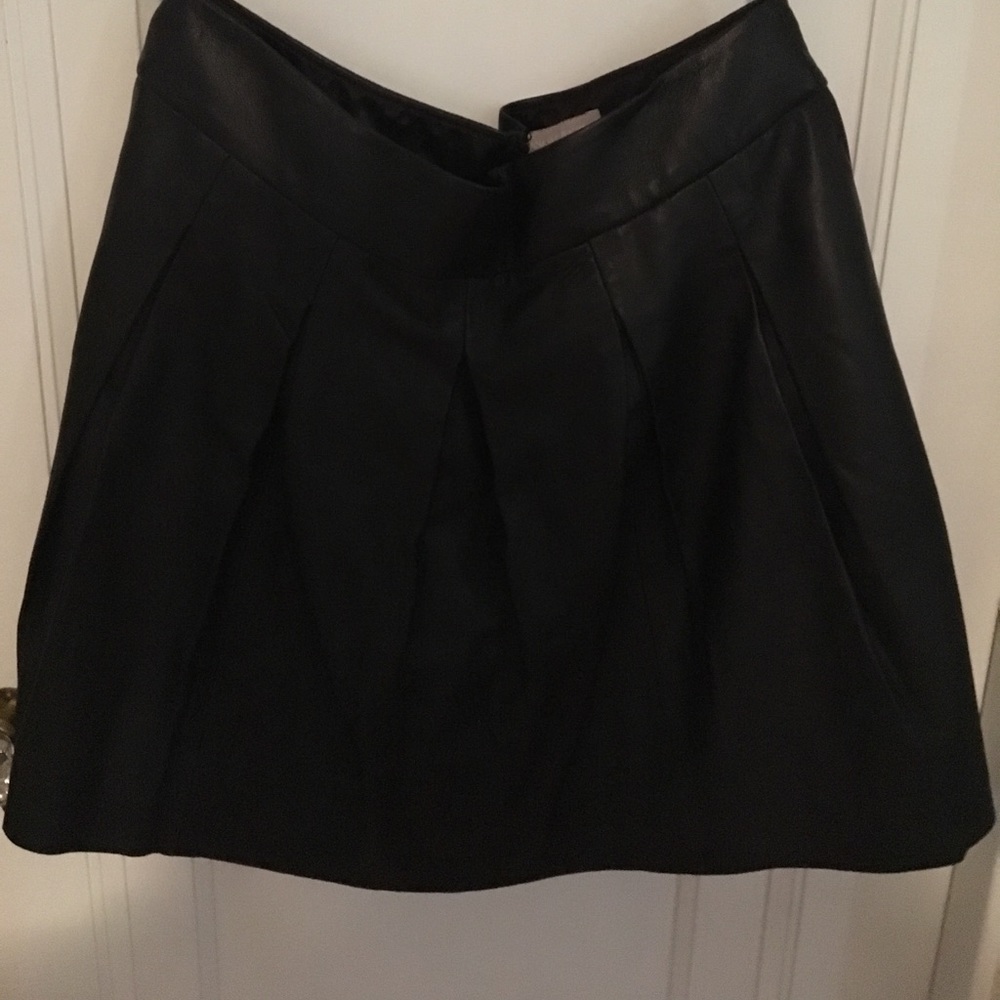 Black leather skirt