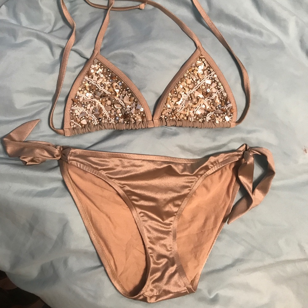 Gold Shiny Victoria's Secret Swimsuit