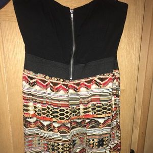 Charlotte Russe Strapless Zip-Up Front Dress