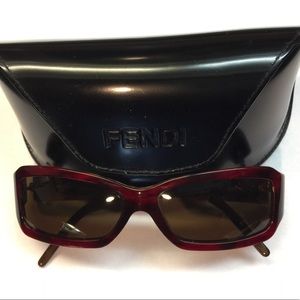 Red/Tortoise shell Fendi sunglasses