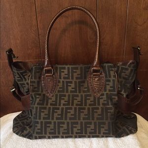 FENDI Zucca Bag De Jour Tobacco