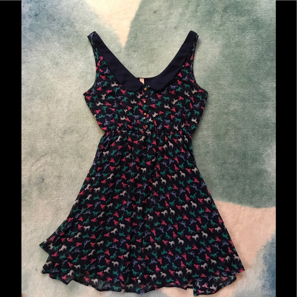 SOLD Adorable horse print dress sz M