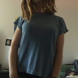 Blue Knit Top