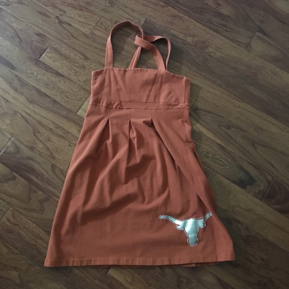 Burnt orange longhorn dress