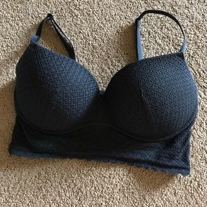 Black lace bralette