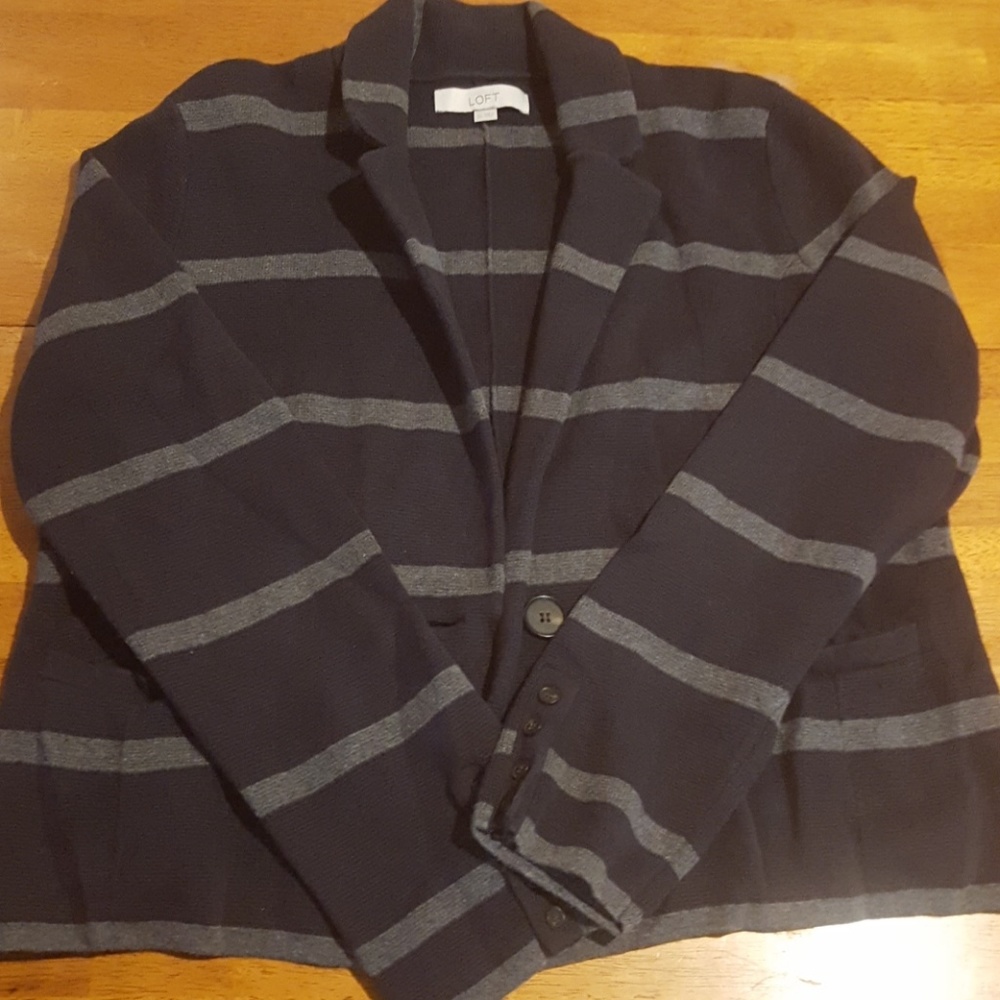 Stripped Ann Taylot Loft blazer