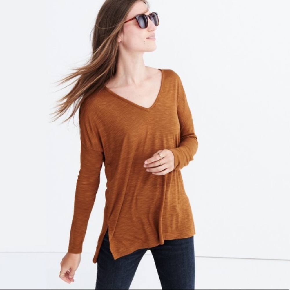 Madewell Anthem Long-Sleeve V-Neck Tee