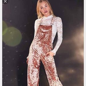 Urban Outfitters Rusty pink velvet overalls!